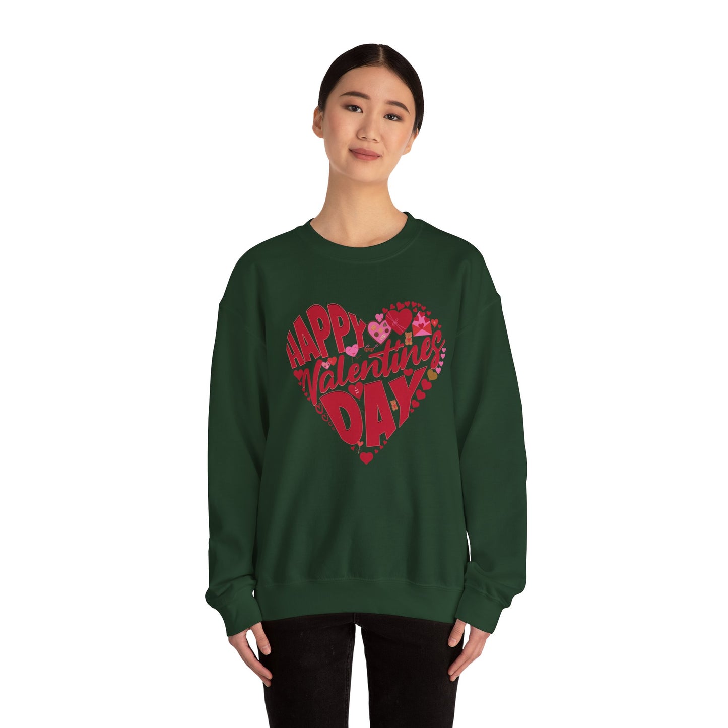Happy Valentines Day Crewneck Sweatshirt, Valentines Day Sweatshirt, Gift for Her, Gift for Him on Valentines