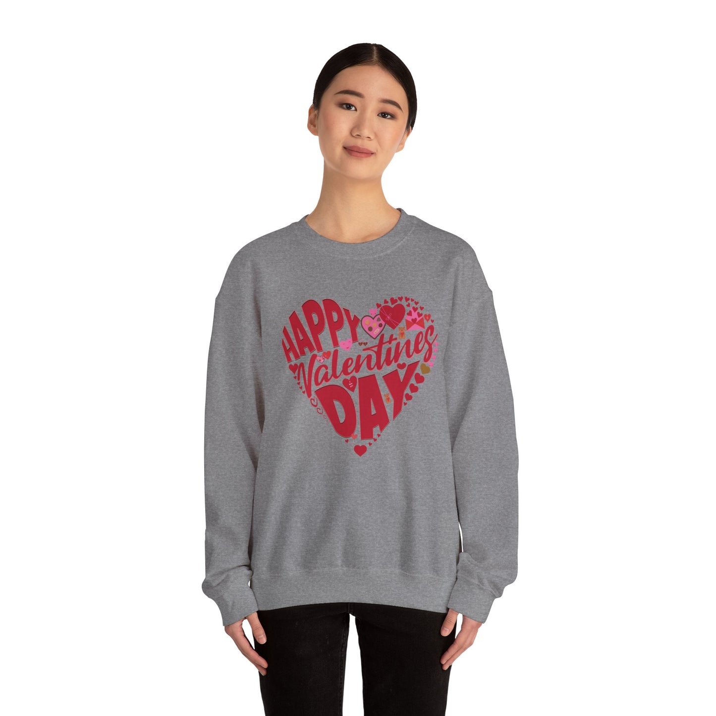 Happy Valentines Day Crewneck Sweatshirt, Valentines Day Sweatshirt, Gift for Her, Gift for Him on Valentines