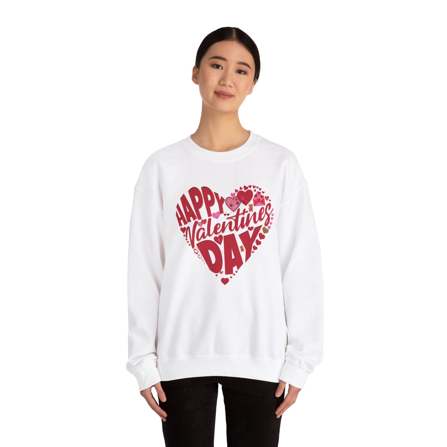 Happy Valentines Day Crewneck Sweatshirt, Valentines Day Sweatshirt, Gift for Her, Gift for Him on Valentines