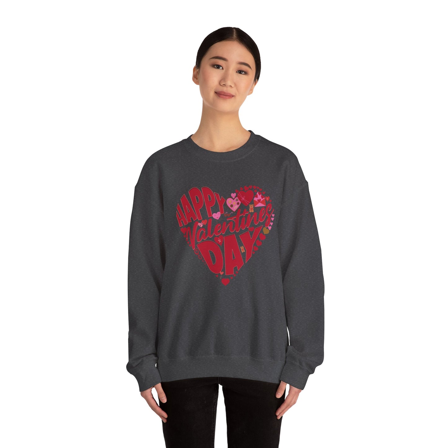 Happy Valentines Day Crewneck Sweatshirt, Valentines Day Sweatshirt, Gift for Her, Gift for Him on Valentines