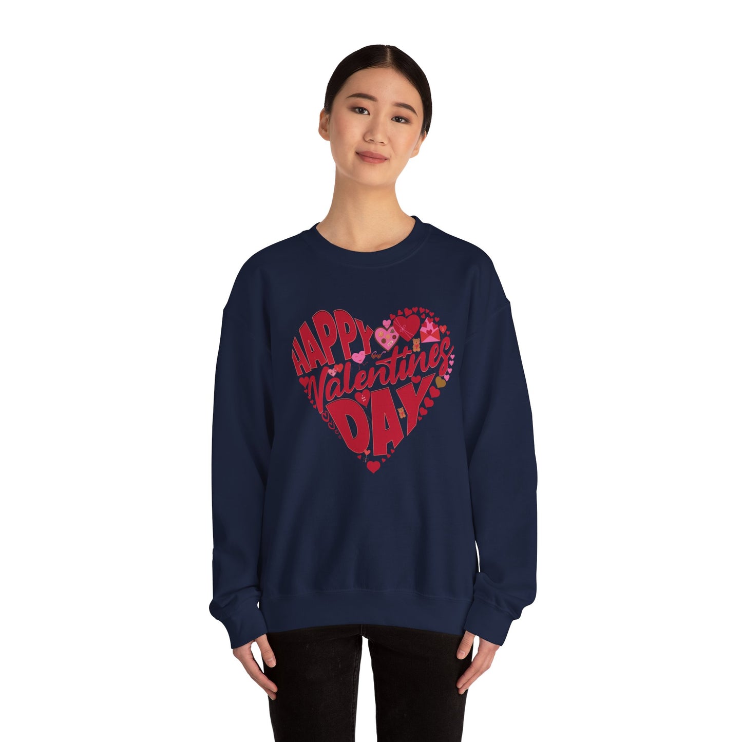 Happy Valentines Day Crewneck Sweatshirt, Valentines Day Sweatshirt, Gift for Her, Gift for Him on Valentines