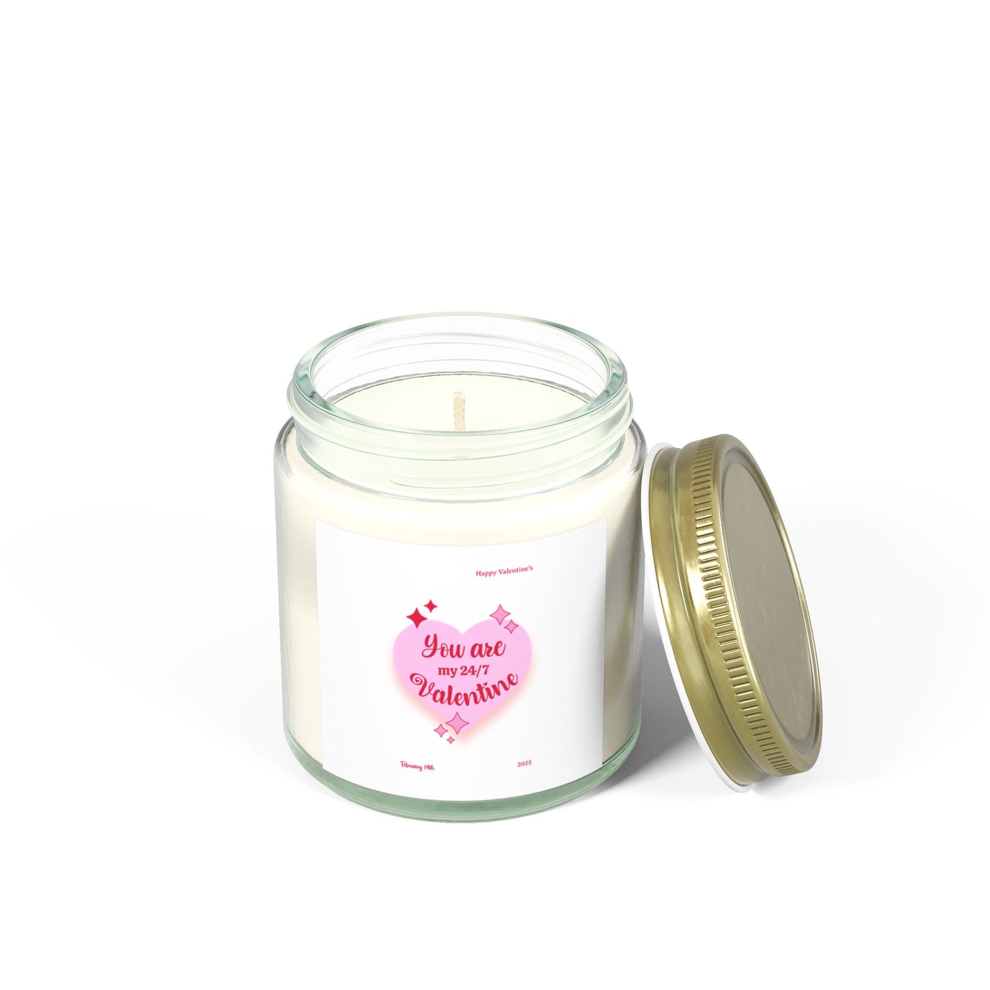 Valentine's Day Scented Candles, Romantic Home Decor, Gift for Her, Coconut Apricot Candle, Love Candle, 24/7 Love Candle