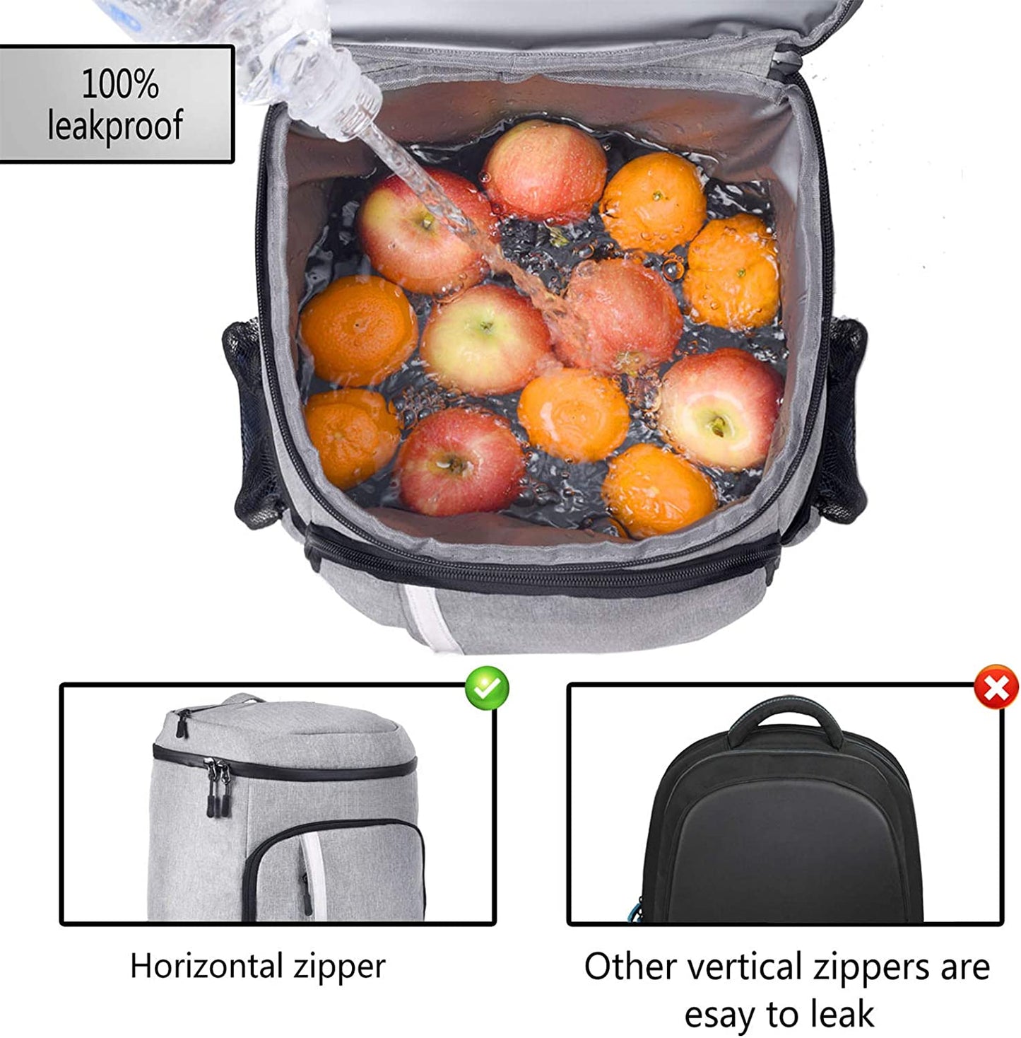 "Ultimate Leakproof Insulated Backpack Cooler – Lightweight Waterproof Design for Work, Picnics, Beach & Hiking - Holds 30 Cans!"