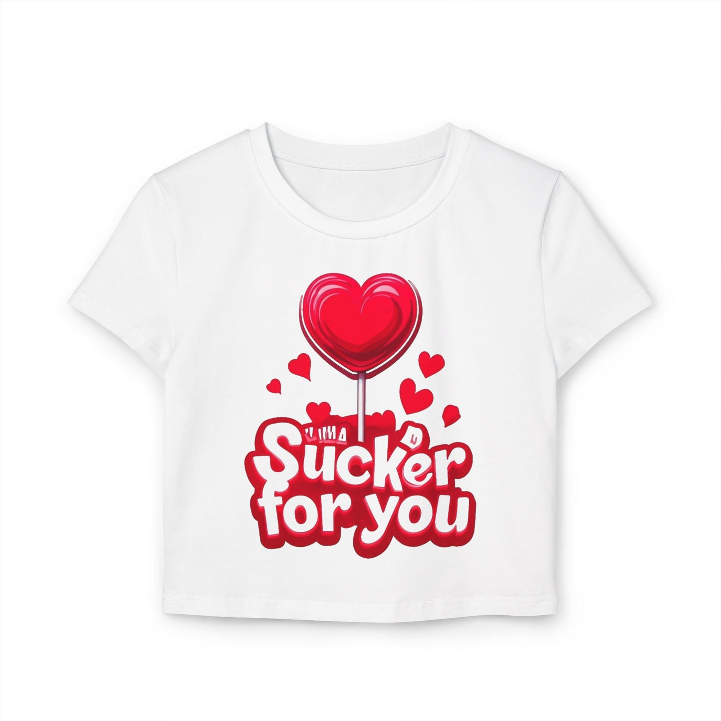 Sucker for You Women's Baby Tee, Valentines Day Love Tee, Women Tee, Gift for Her, Lollipop Tee