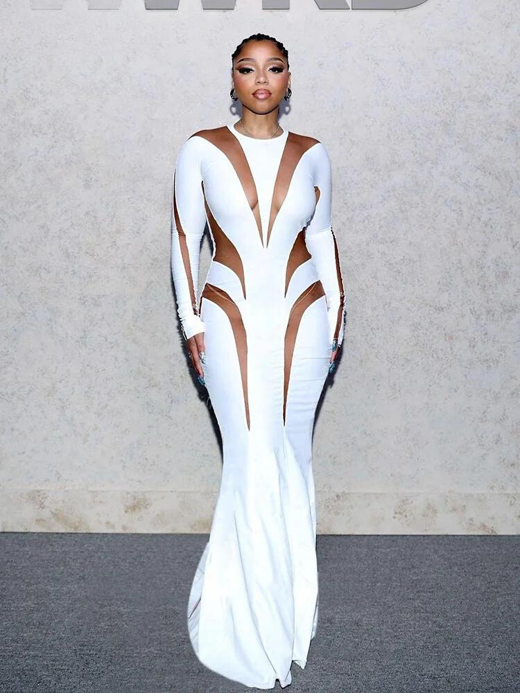 O-Neck Maxi Bodycon Skinny Stretch Women Dress