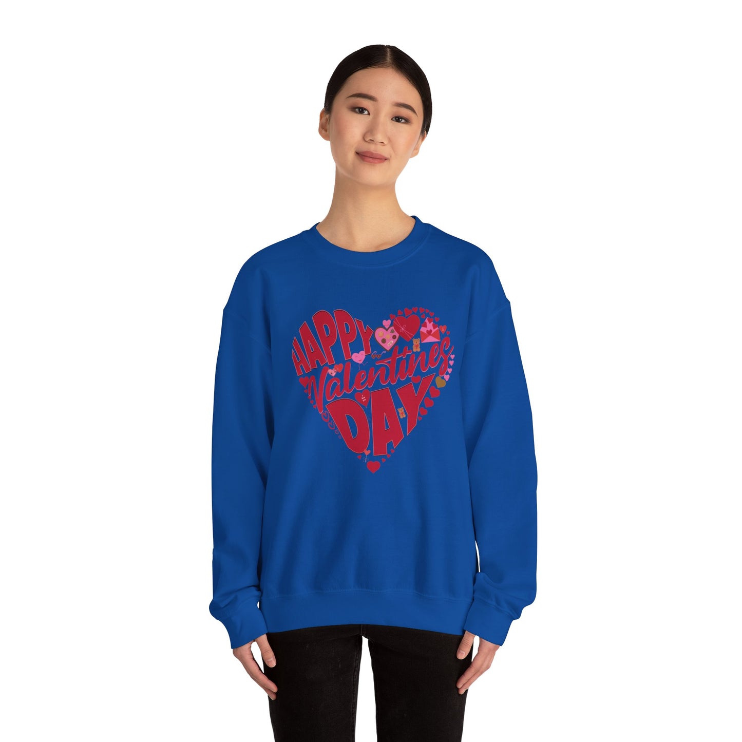 Happy Valentines Day Crewneck Sweatshirt, Valentines Day Sweatshirt, Gift for Her, Gift for Him on Valentines