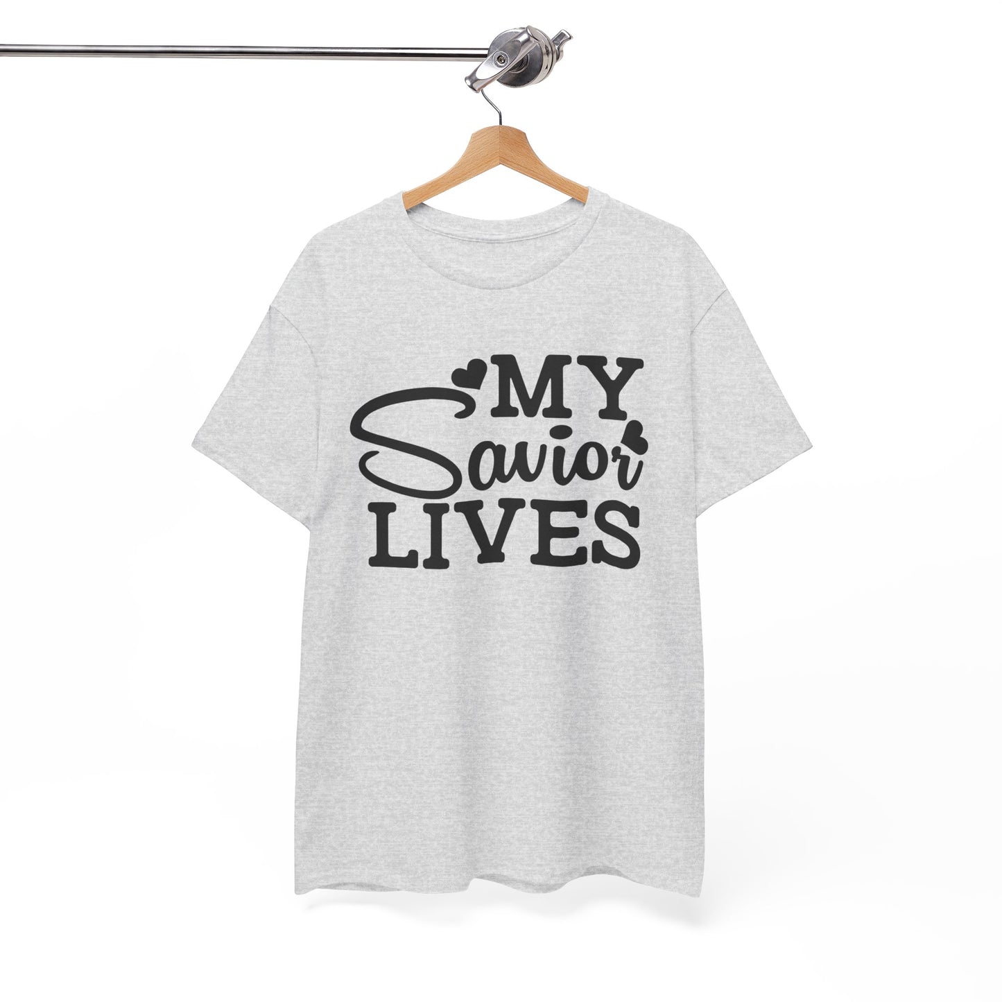 My Savior Lives Unisex Tee, Christian Quote T-Shirt, Religious Graphic Shirt, Faith Apparel, Easter Gift