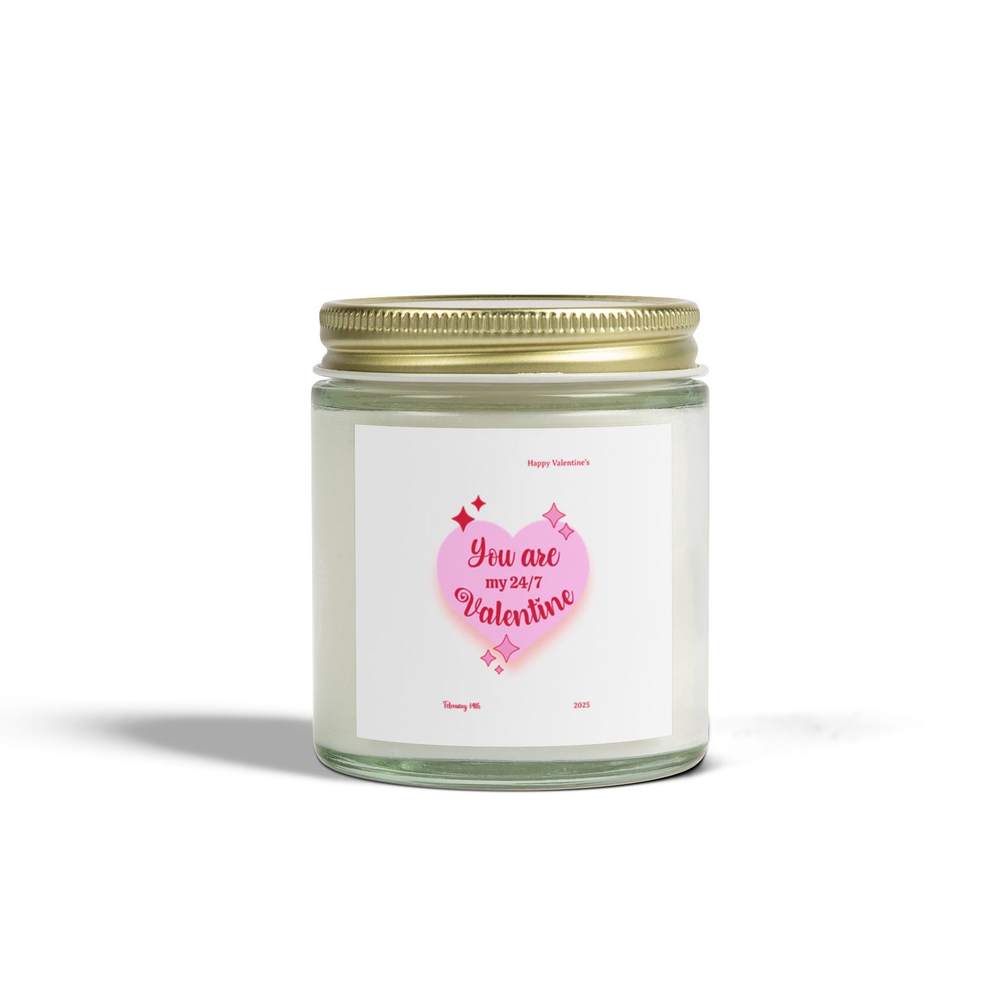 Valentine's Day Scented Candles, Romantic Home Decor, Gift for Her, Coconut Apricot Candle, Love Candle, 24/7 Love Candle