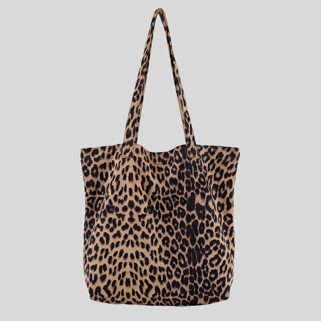 Large Capacity Leopard Print Canvas Women Tote Bag