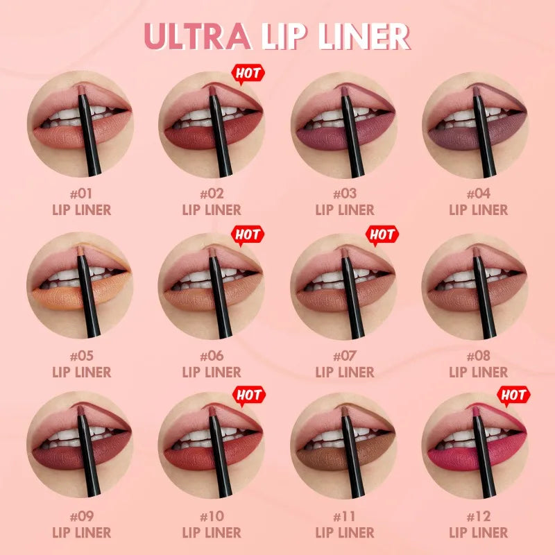 Long Lasting Non-stick Cup Moisturising Waterproof Lipliner Pencil