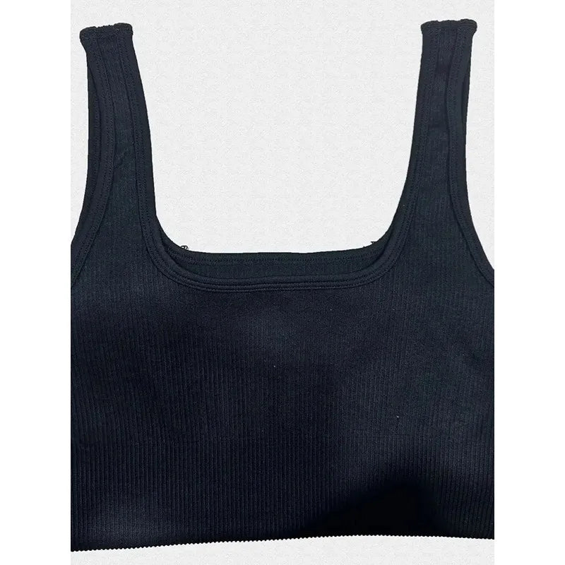 Seamless Thread Bodysuit Shapewear Women Yoga Bodysuit Sleeveless Sexy Crew Neck Backless Tank Tops Body Suit Gym Workout Suit