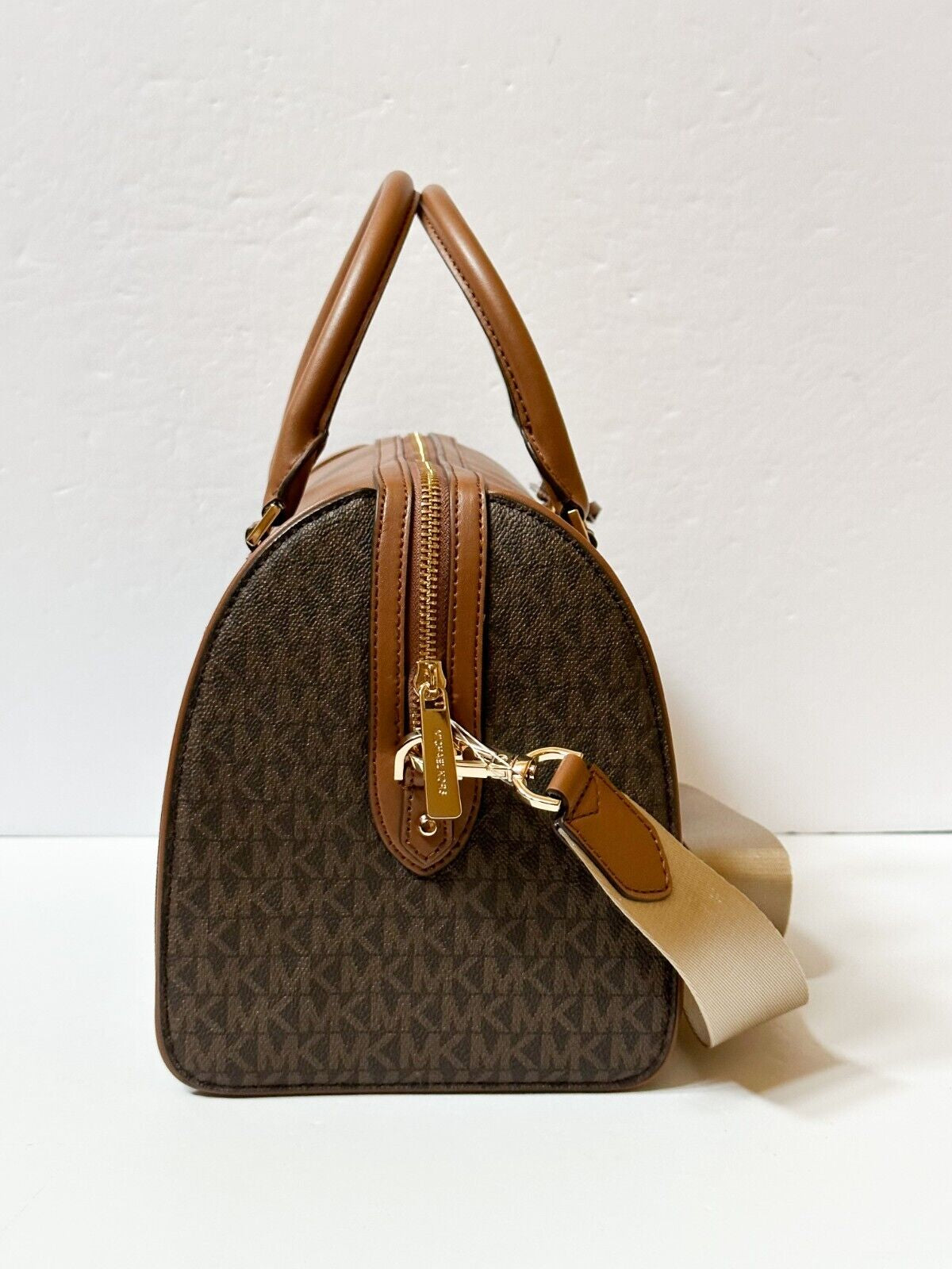 Michael Kors Jet Set Travel Medium Duffle Shoulder Crossbody Bag - MK Brown