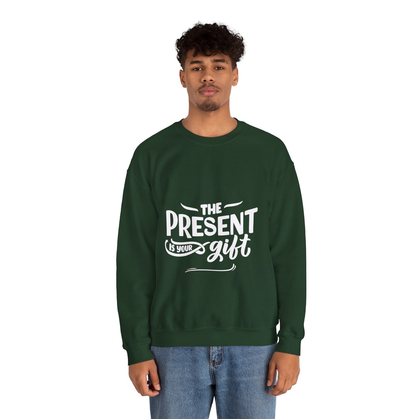 The Present Is Your Gift, Unisex Motivational Quotes Sweatshirt, Positive Affirmation Sweater, Casual Wear, Gift for Her, Gift for Him
