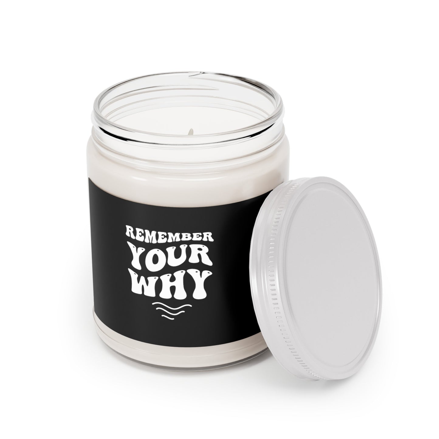 Remember Your Why, Create an uplifting atmosphere: Motivational Quote Scented Candle - ideal for housewarming gifts, Glass Jar Candle