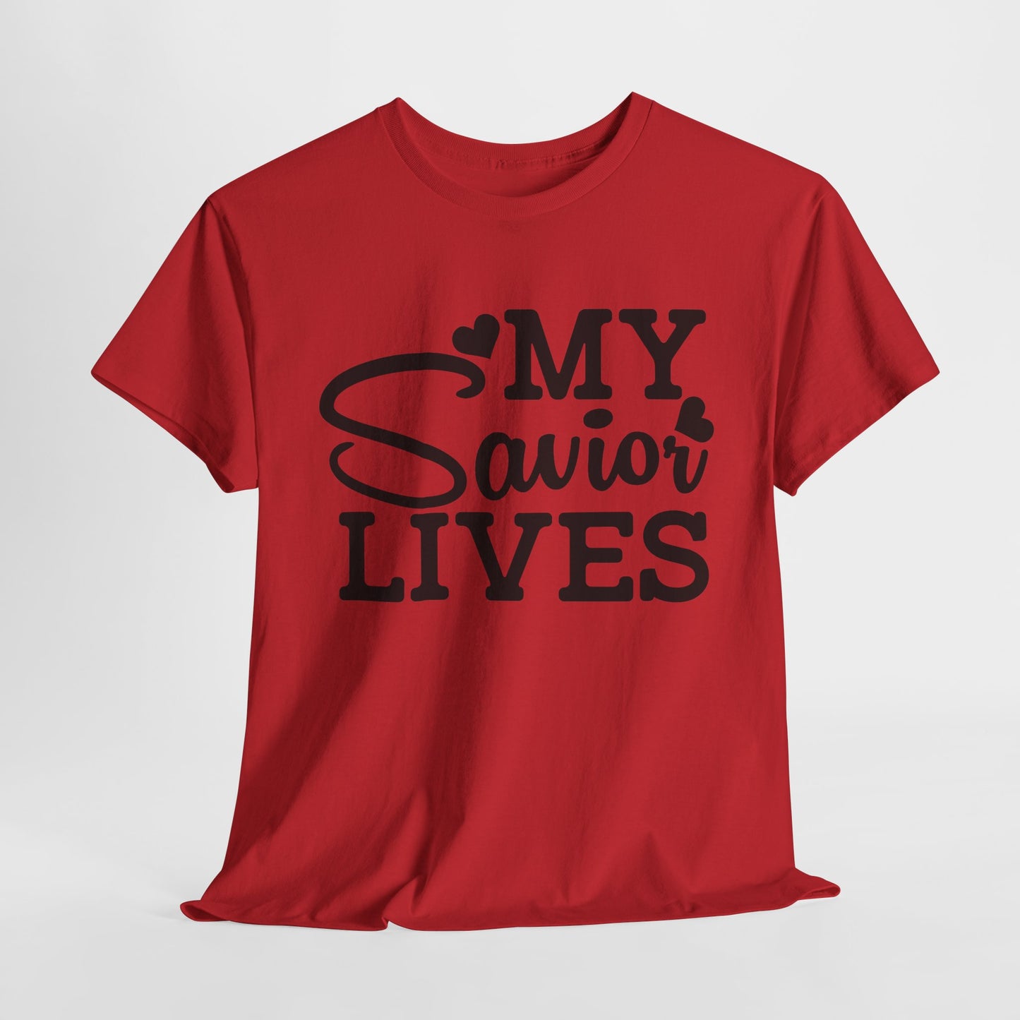 My Savior Lives Unisex Tee, Christian Quote T-Shirt, Religious Graphic Shirt, Faith Apparel, Easter Gift