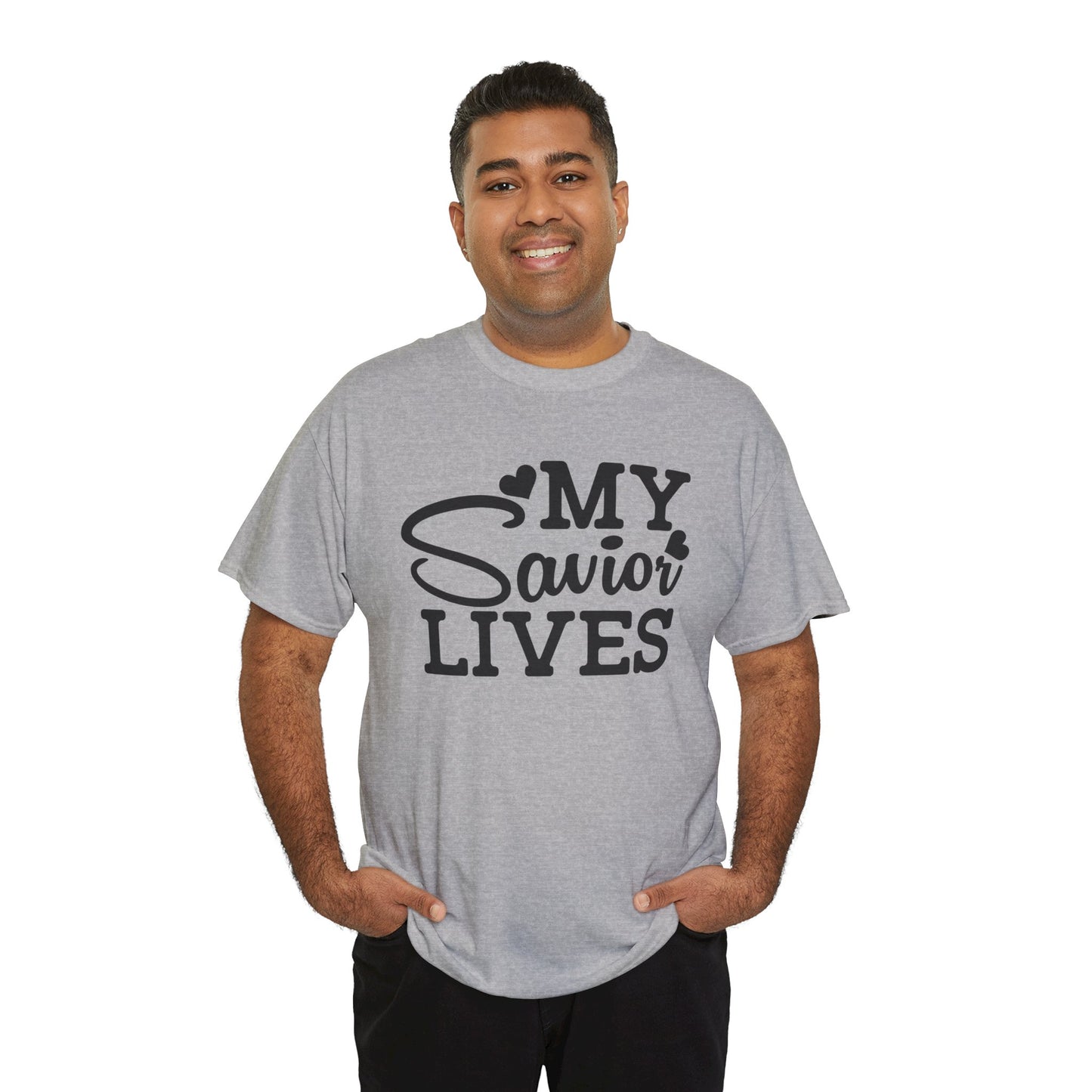 My Savior Lives Unisex Tee, Christian Quote T-Shirt, Religious Graphic Shirt, Faith Apparel, Easter Gift