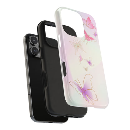 Butterfly Tough Phone Case - Stylish & Durable Floral Design