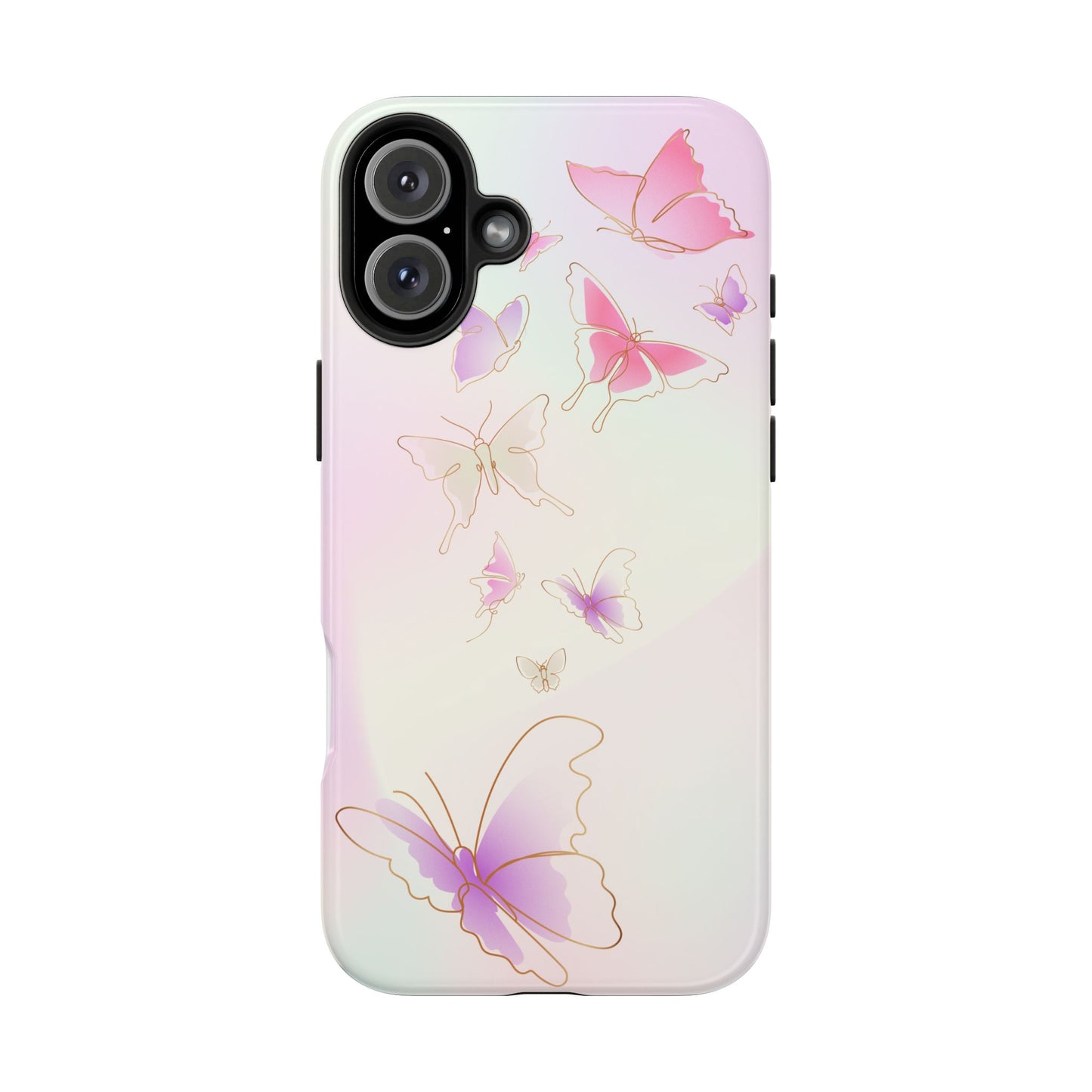 Butterfly Tough Phone Case - Stylish & Durable Floral Design