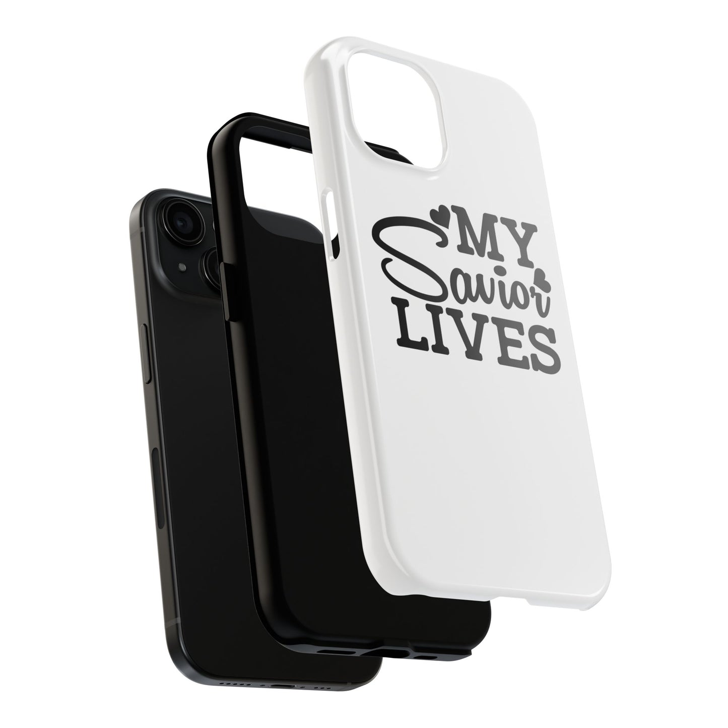 Faith-Based Tough Phone Case - My Savior Lives Protective Cover