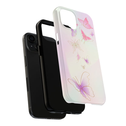 Butterfly Tough Phone Case - Stylish & Durable Floral Design