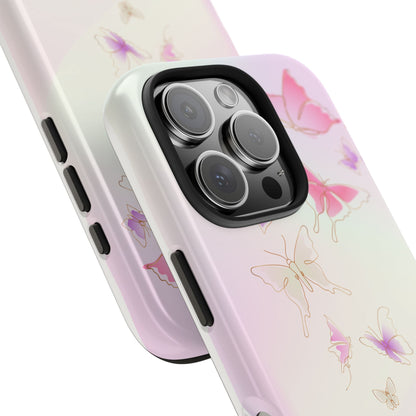 Butterfly Tough Phone Case - Stylish & Durable Floral Design