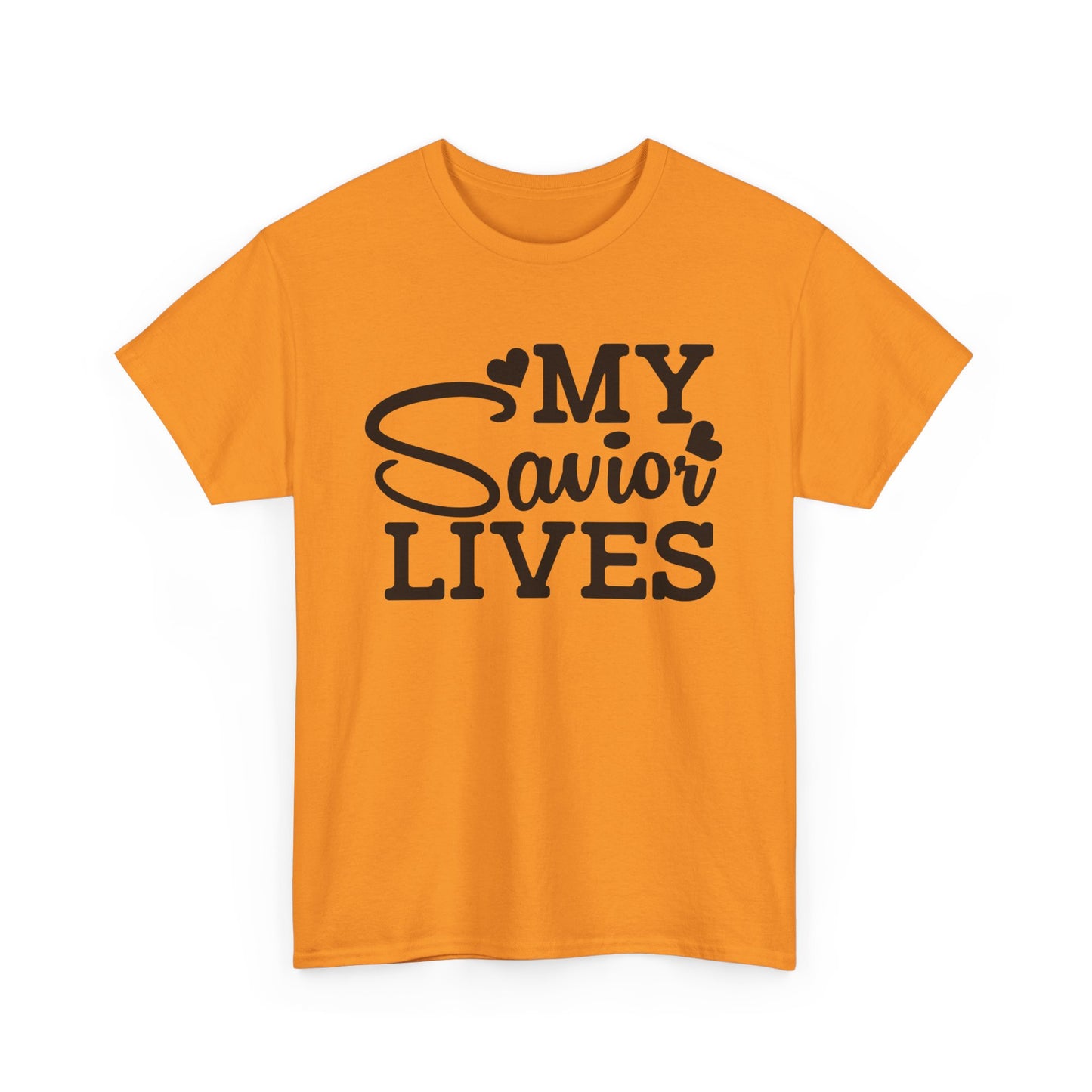 My Savior Lives Unisex Tee, Christian Quote T-Shirt, Religious Graphic Shirt, Faith Apparel, Easter Gift