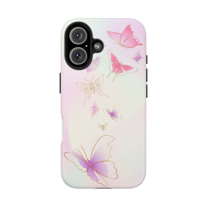 Butterfly Tough Phone Case - Stylish & Durable Floral Design