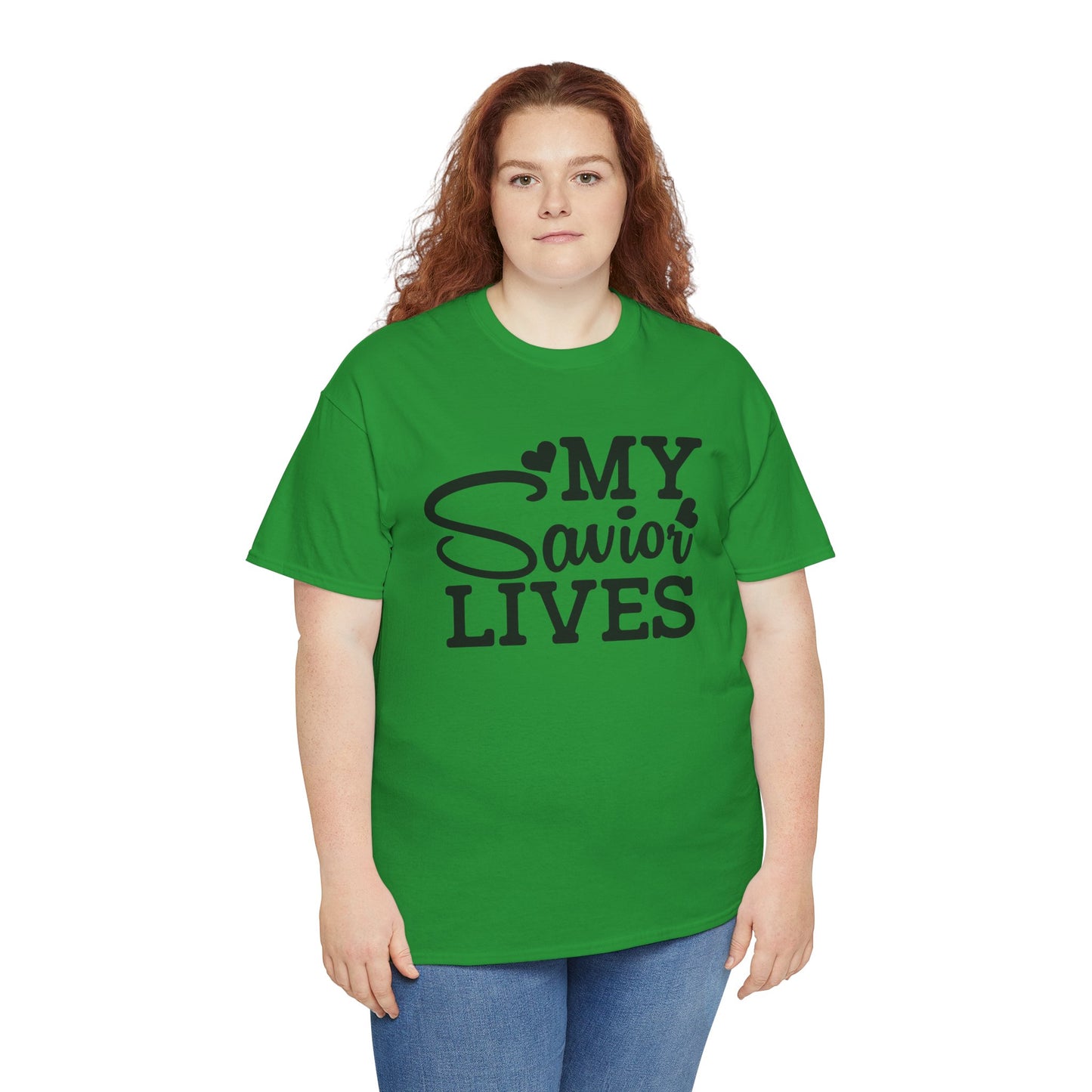 My Savior Lives Unisex Tee, Christian Quote T-Shirt, Religious Graphic Shirt, Faith Apparel, Easter Gift