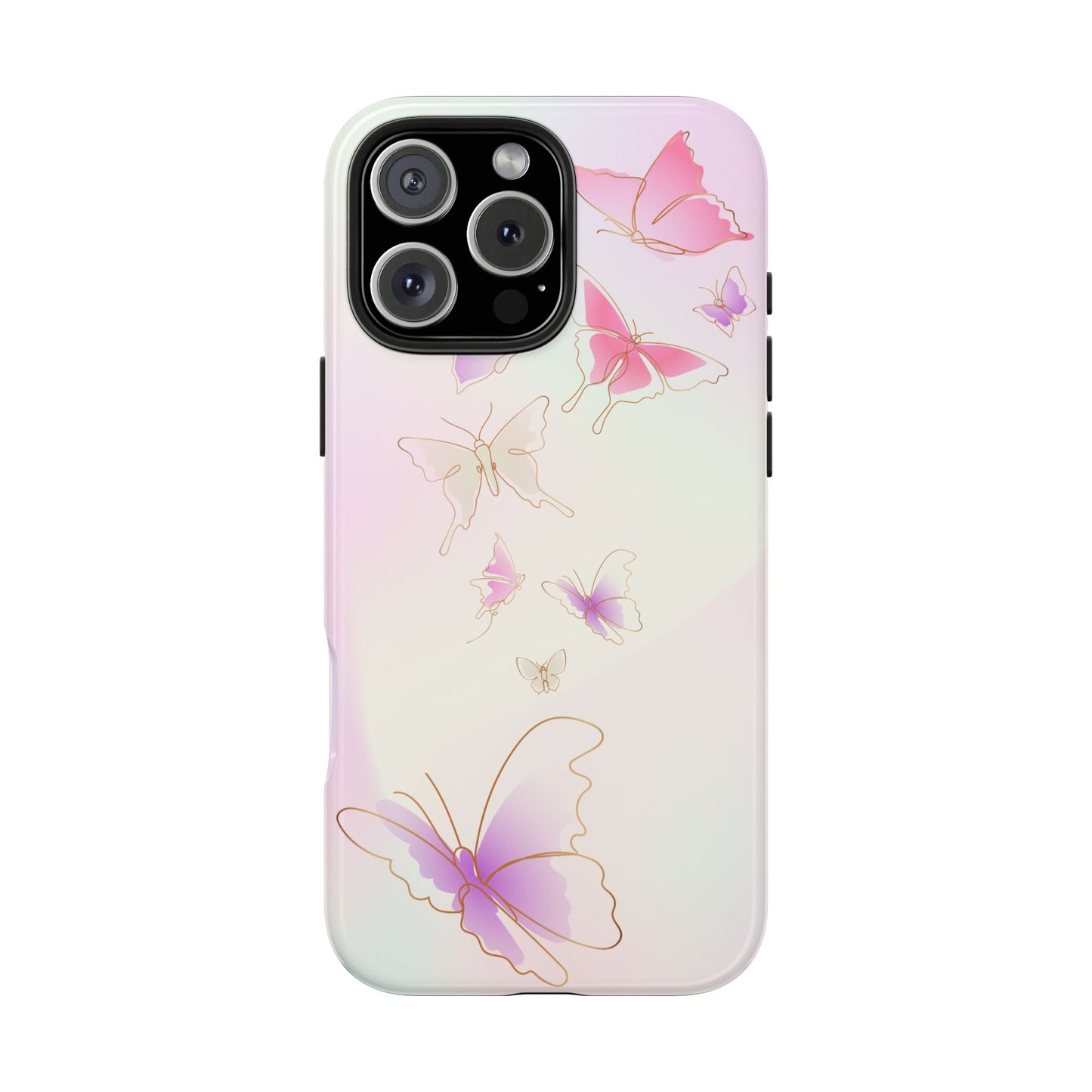 Butterfly Tough Phone Case - Stylish & Durable Floral Design