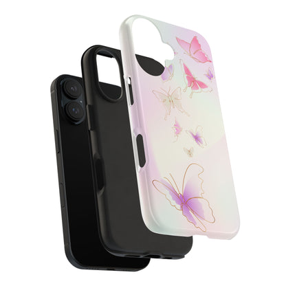 Butterfly Tough Phone Case - Stylish & Durable Floral Design