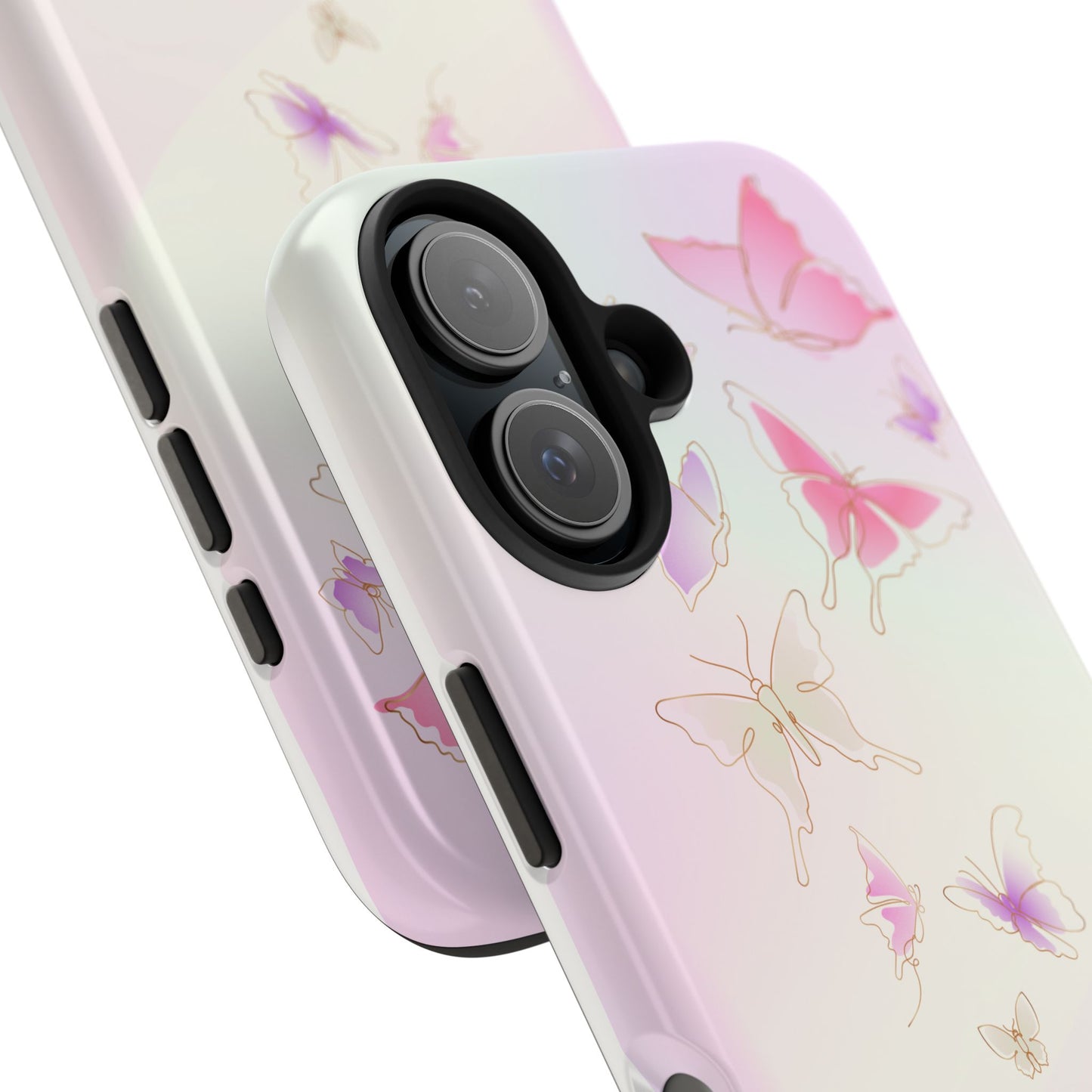 Butterfly Tough Phone Case - Stylish & Durable Floral Design