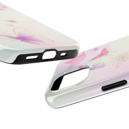 Butterfly Tough Phone Case - Stylish & Durable Floral Design