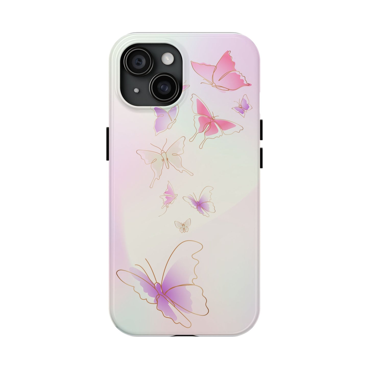 Butterfly Tough Phone Case - Stylish & Durable Floral Design