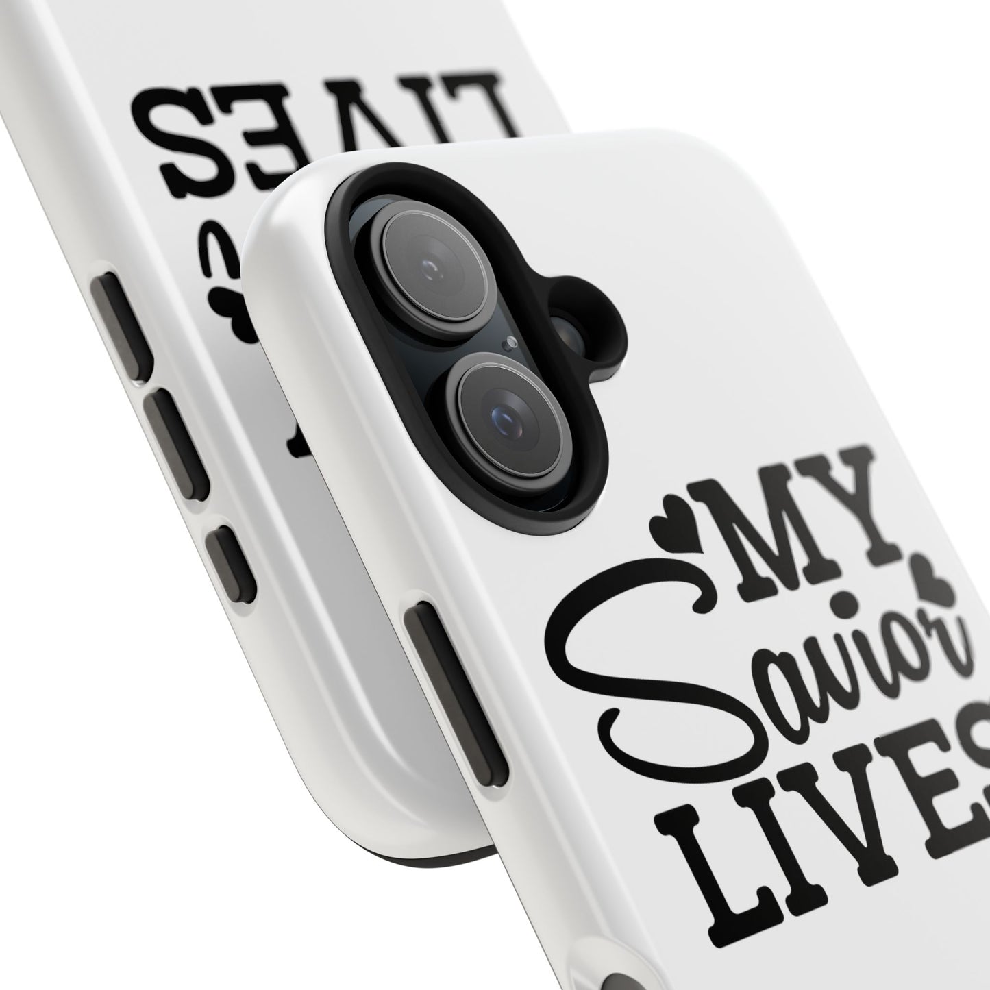 Faith-Based Tough Phone Case - My Savior Lives Protective Cover