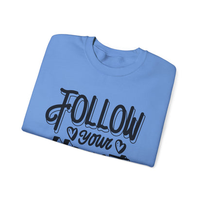 Follow Your Heart Crewneck Sweatshirt, Carolina Blue Sweatshirt, Carolina Follow Sweatshirt