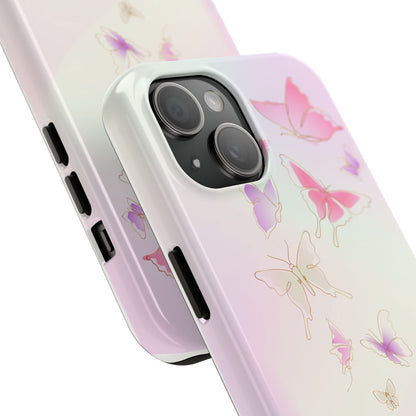 Butterfly Tough Phone Case - Stylish & Durable Floral Design