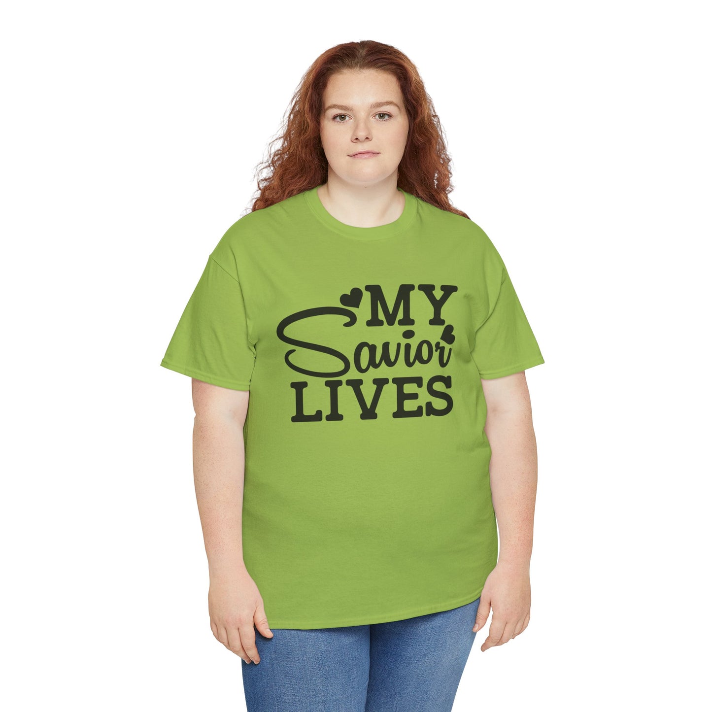 My Savior Lives Unisex Tee, Christian Quote T-Shirt, Religious Graphic Shirt, Faith Apparel, Easter Gift