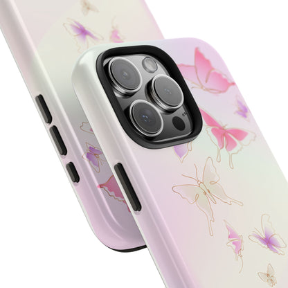 Butterfly Tough Phone Case - Stylish & Durable Floral Design