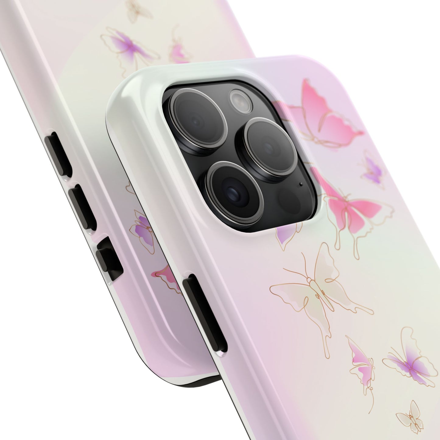 Butterfly Tough Phone Case - Stylish & Durable Floral Design