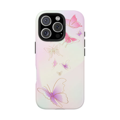 Butterfly Tough Phone Case - Stylish & Durable Floral Design