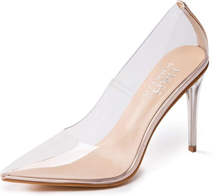 Clear Stiletto Pumps Court Shoes