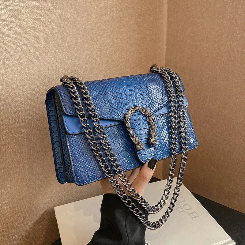 Trend 2024 Vintage Chain Small Square Shoulder Bag For Women's