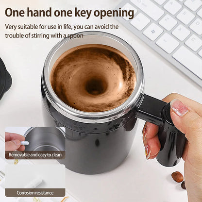 USB Self Stirring Mug Coffee Cup Rechargeable Automatic Stirring Cup Stainless Steel Cup Coffee Milk Mixer Stir Cup Water Bottle