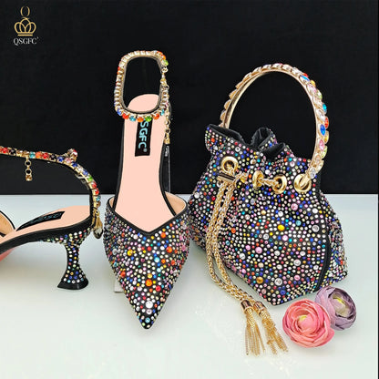 Luxury Italian Design Women's Shoes & Bag Set