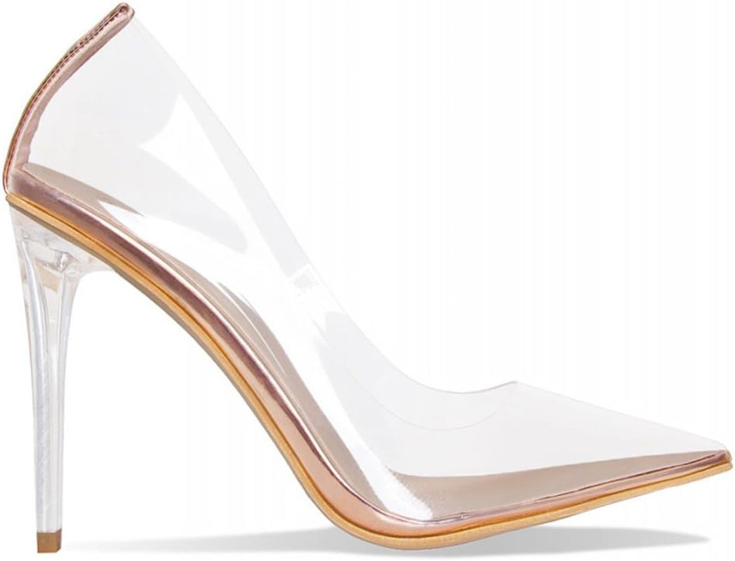 Clear Stiletto Pumps Court Shoes