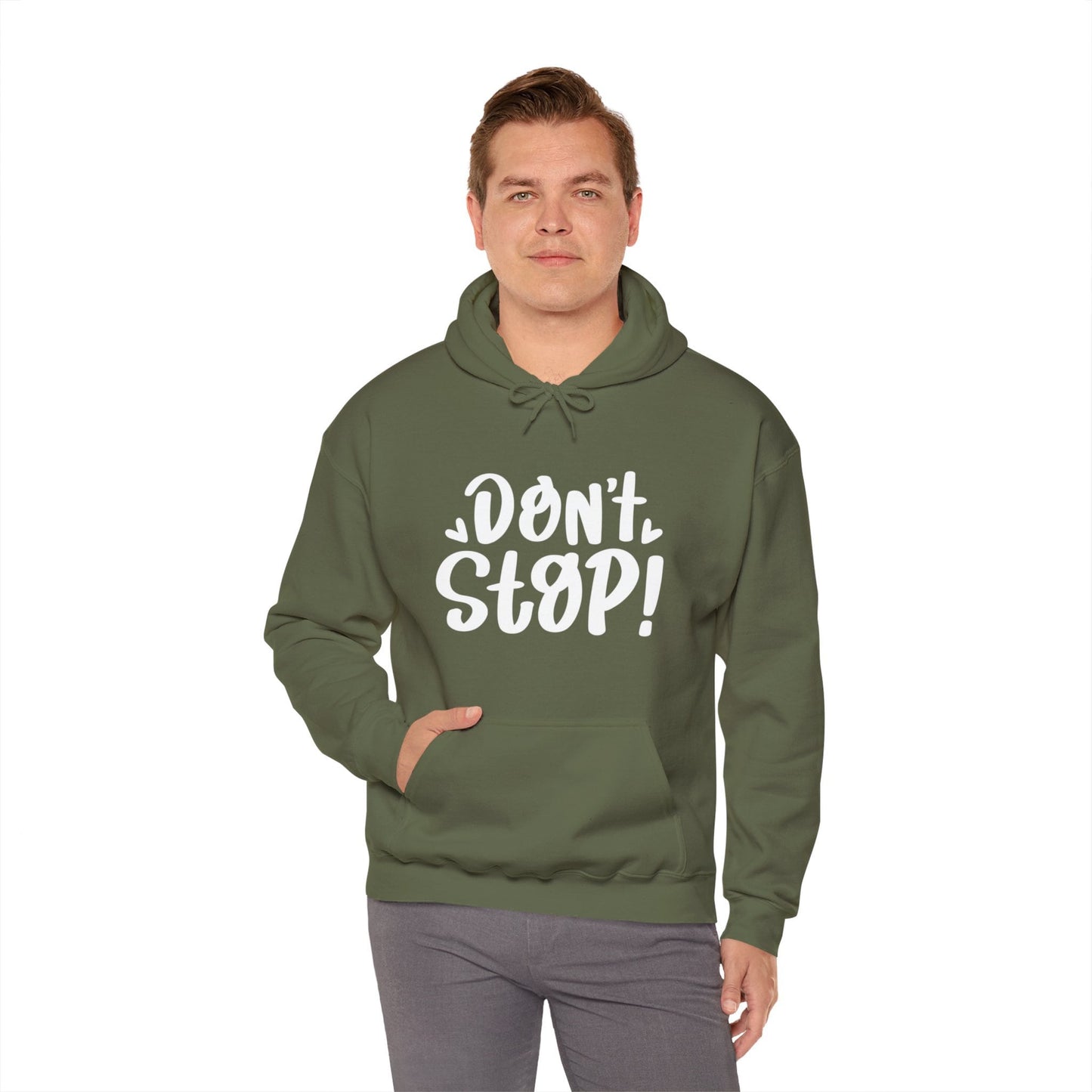 Don't Stop!, Unisex Motivational Quotes Hoodie, Comfy Casual Clothing, Positive Quotes Hoodie, Unisex Hoodie, Gift Idea For Loved Ones