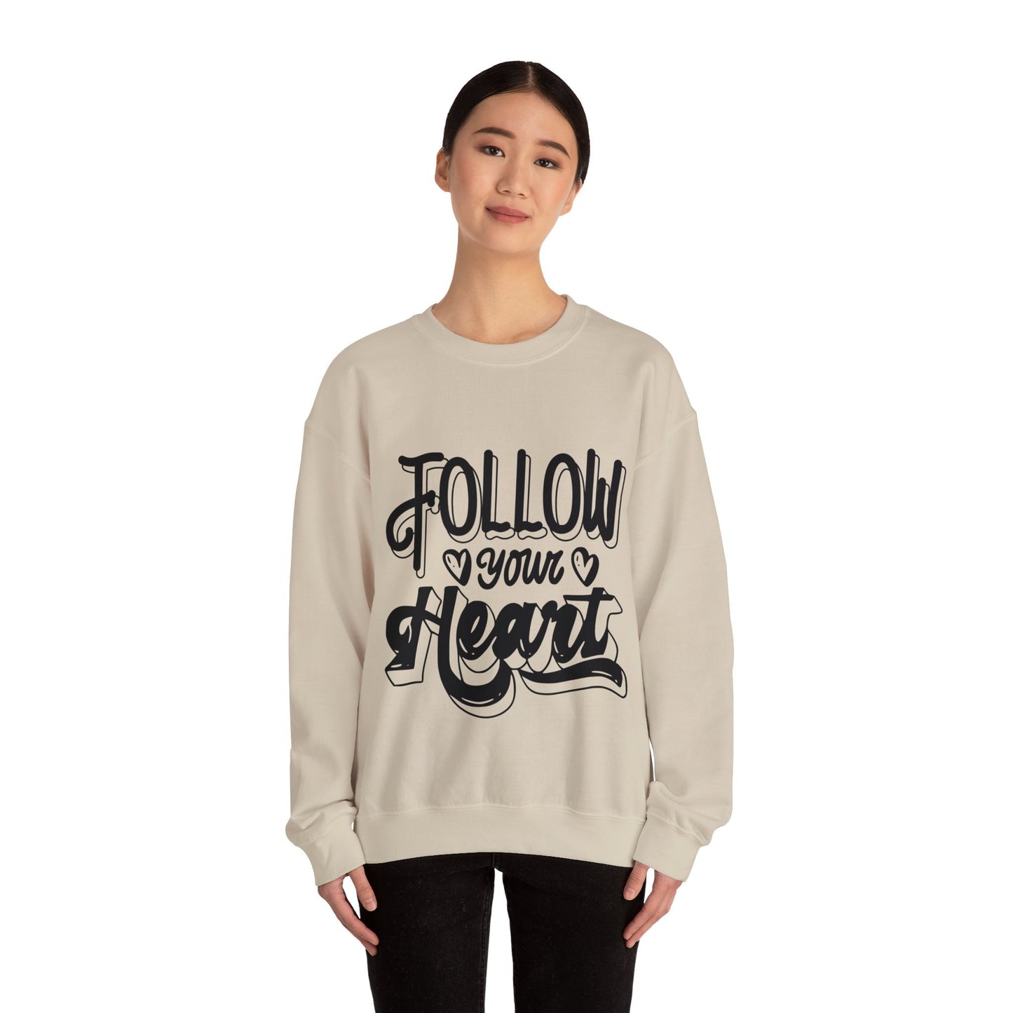 Follow Your Heart, Unisex Motivational Quotes Sweatshirt, Positive Affirmation Sweater, Casual Wear, Gift for Her, Gift for Him