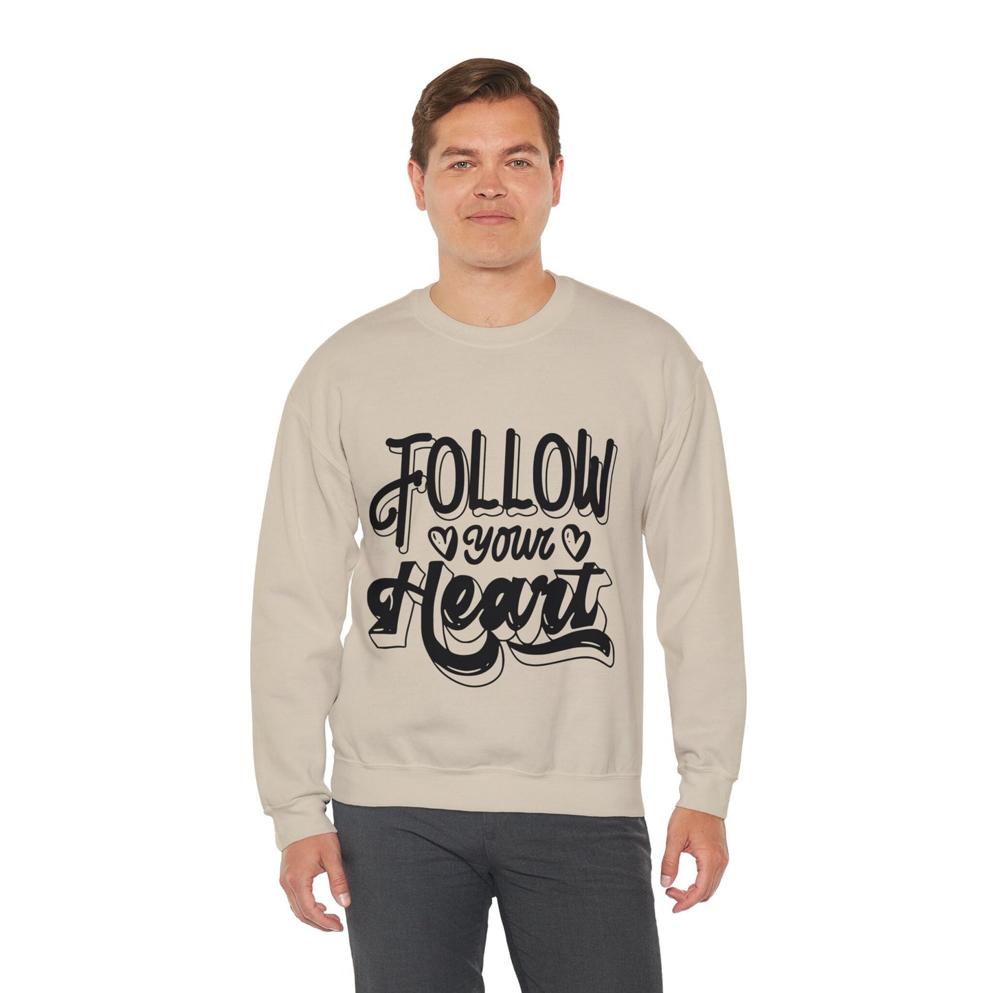 Follow Your Heart, Unisex Motivational Quotes Sweatshirt, Positive Affirmation Sweater, Casual Wear, Gift for Her, Gift for Him