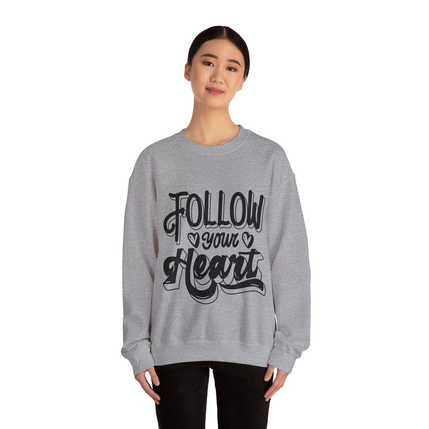 Follow Your Heart, Unisex Motivational Quotes Sweatshirt, Positive Affirmation Sweater, Casual Wear, Gift for Her, Gift for Him