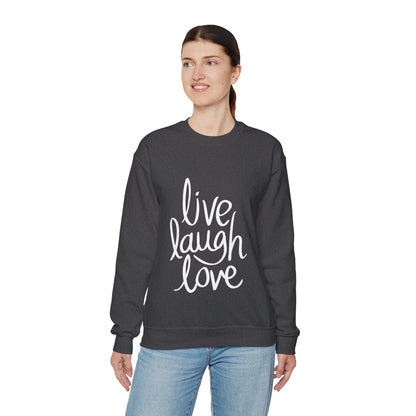 Live Laugh Love, Unisex Motivational Quotes Sweatshirt, Positive Affirmation Sweater, Casual Wear, Gift for Her, Gift for Him, Sweatshirt